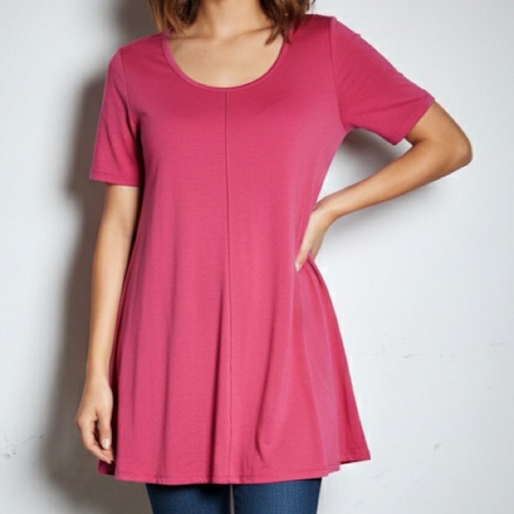 LuLaRoe Pink coral Top‎ Boxy T Shirt Top Short Sleeve Tee NWOT adult XS